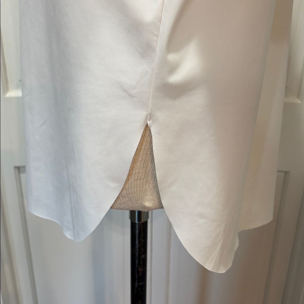 Lysse New York Schiffer sz L white tailored tunic length button down shirt - Picture 6 of 12